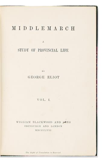Eliot, George [aka Mary Ann Evans] (1819-1880) Middlemarch.